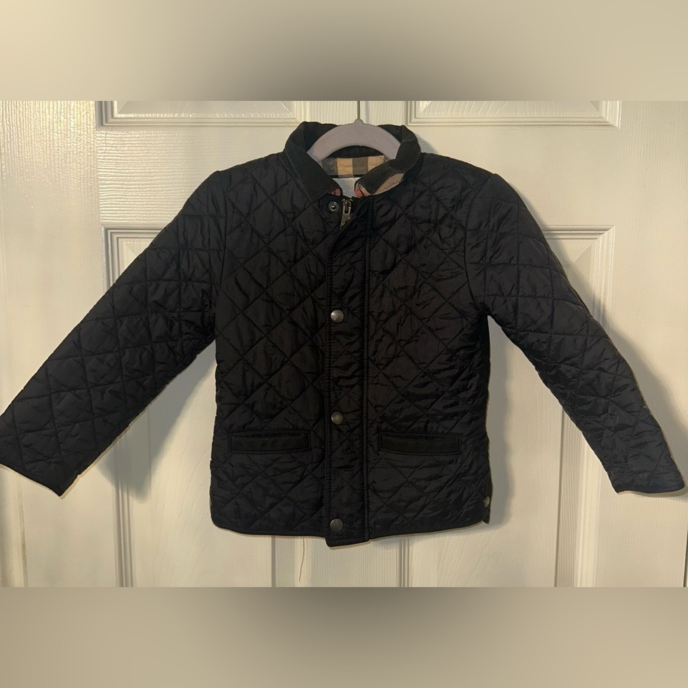 Burberry Kids Black Quilted Jacket